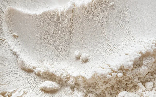 Close-up of the unflavoured microbial protein powder